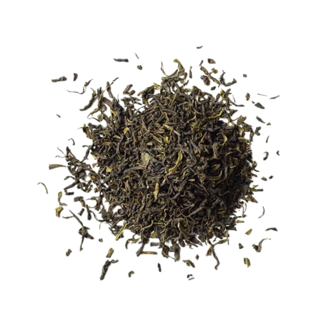 Rishi's organic Jasmine green tea leaves.