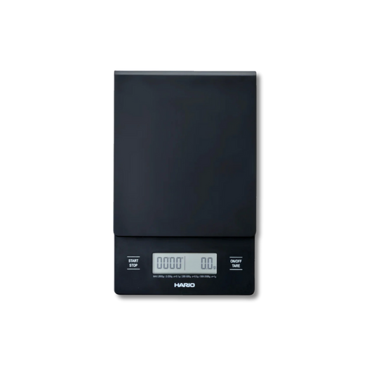 Hario black digital scale.