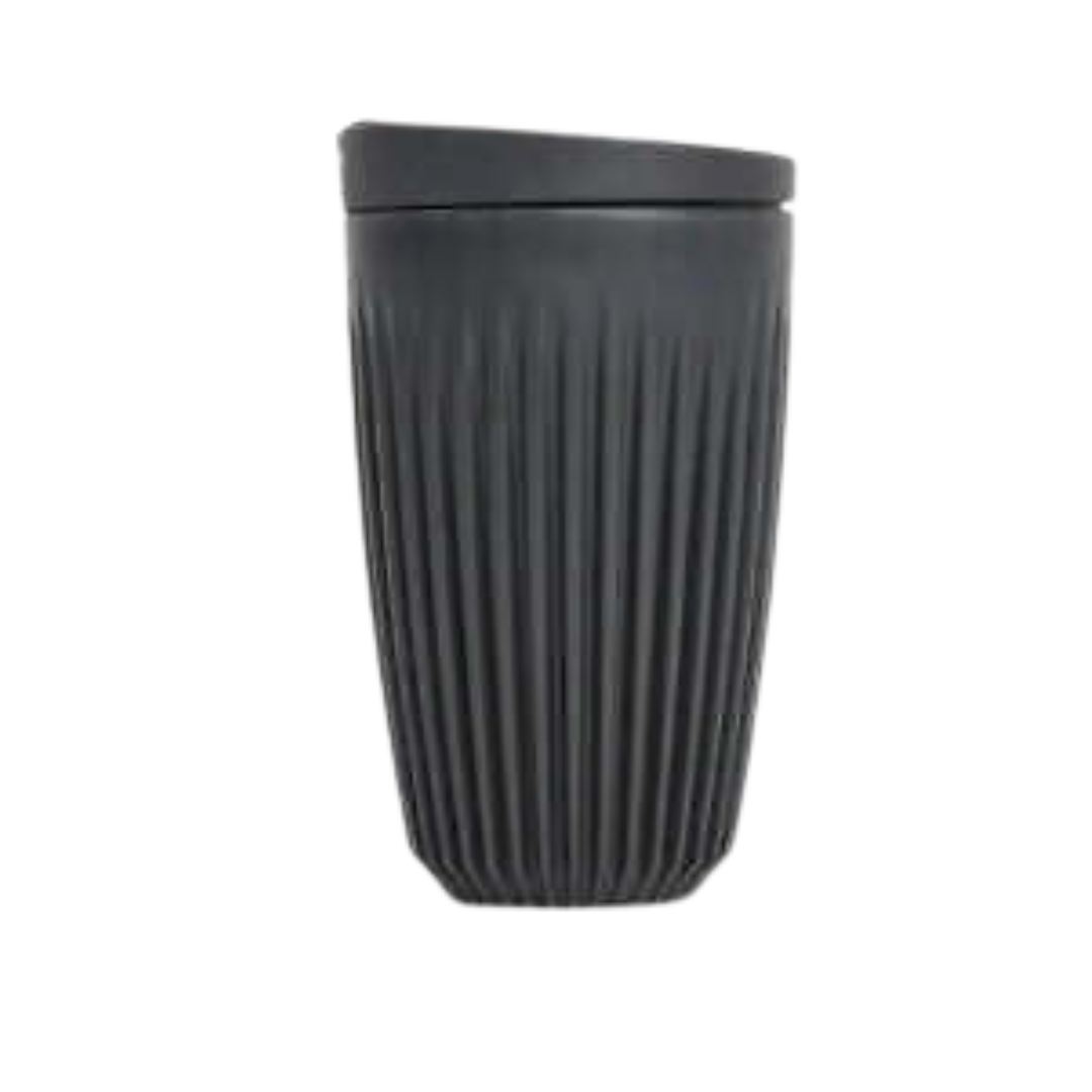 12oz charcoal coloured Huskee cup.