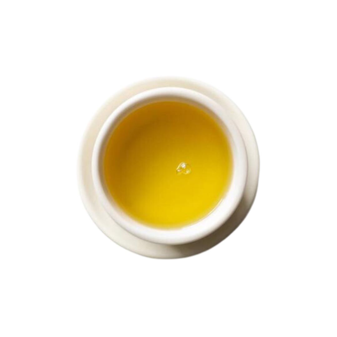 Cup of steeped Rishi chamomile medley