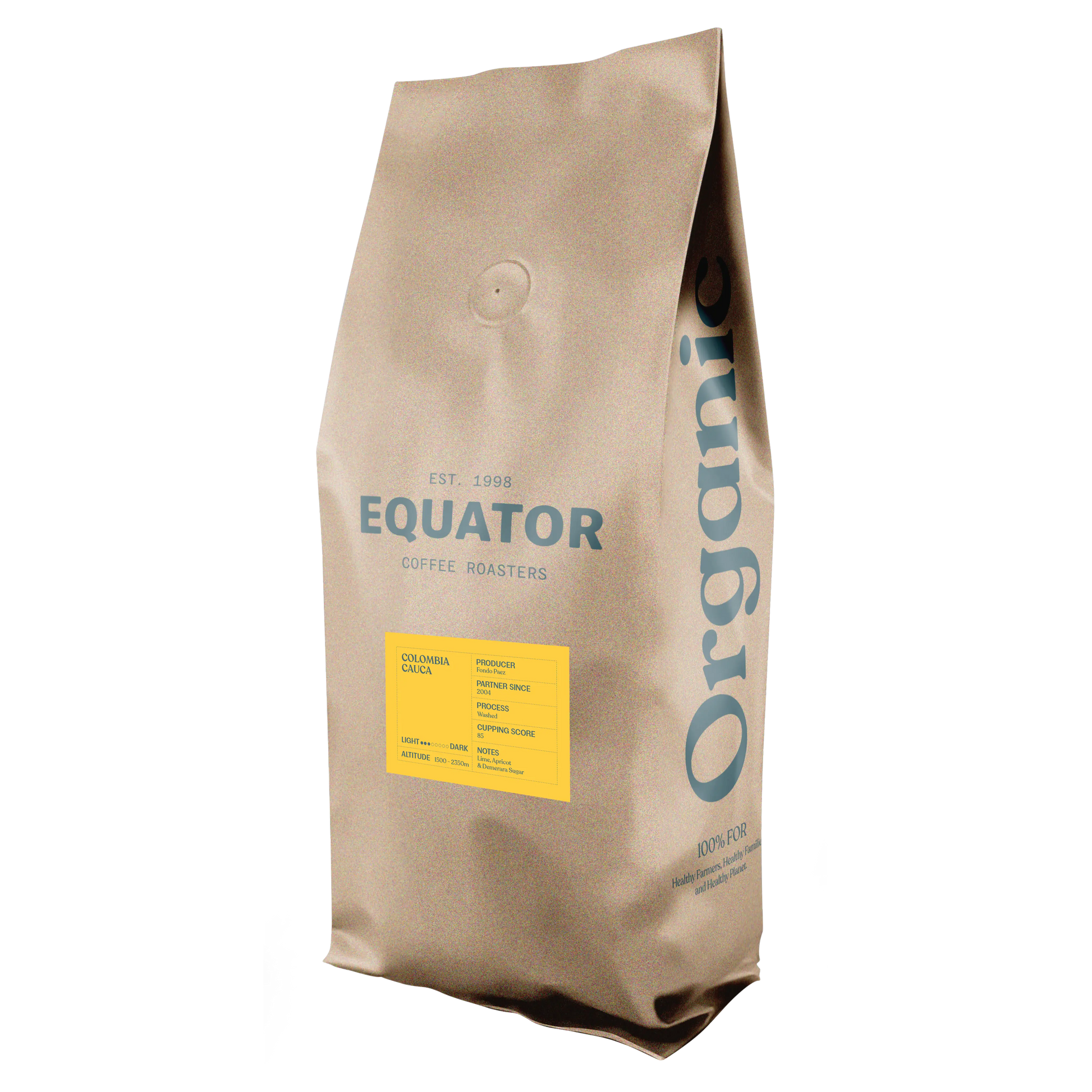 5lb bag of Colombia Cauca single origin coffee beans.