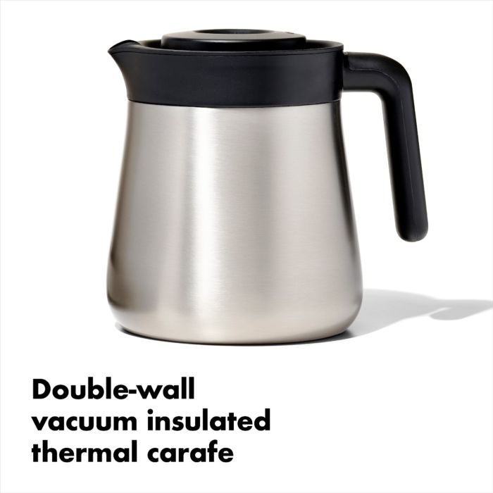 Double-wall vacuum insulated thermal carafe from Oxo.