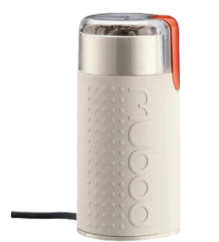 White Bodum Electric Grinder