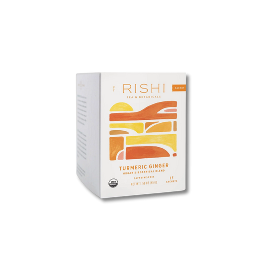 Box of Rishi Turmeric Ginger tea