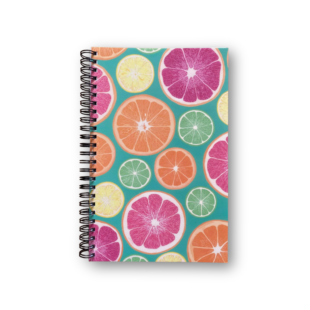 Claire Berry's Citrus Notebook | A5 Sized Lined Notebook