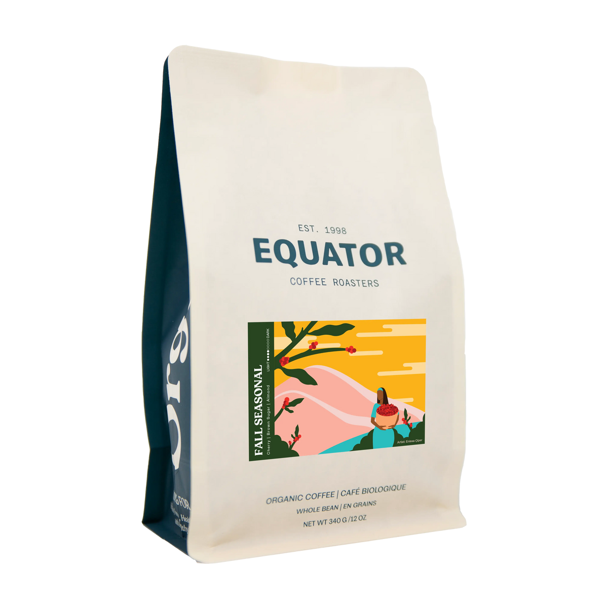 340g bag from Equator Coffee Roasters of Fall Seasonal coffee beans.
