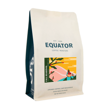 340g bag from Equator Coffee Roasters of Fall Seasonal coffee beans.