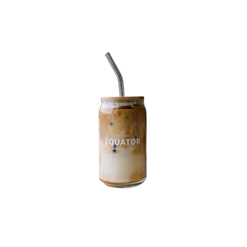 Bamboo Lid & Glass Straw