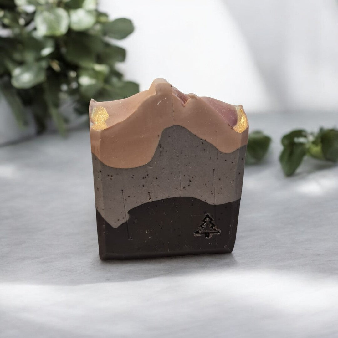 Ashton Soap Works Grounded Coffee soap without the label.