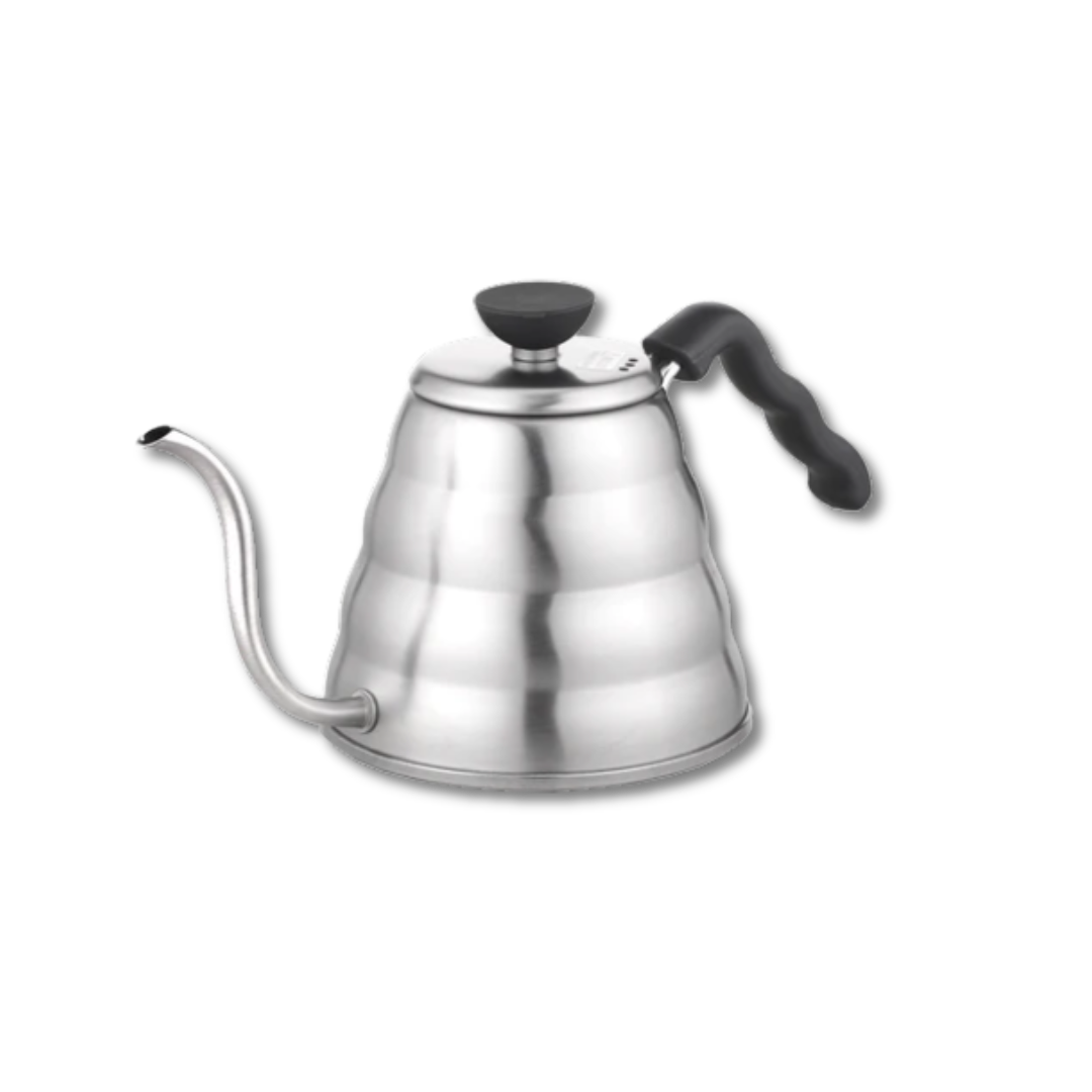 Stainless steel gooseneck kettle from Hario.