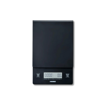 Hario black digital scale.