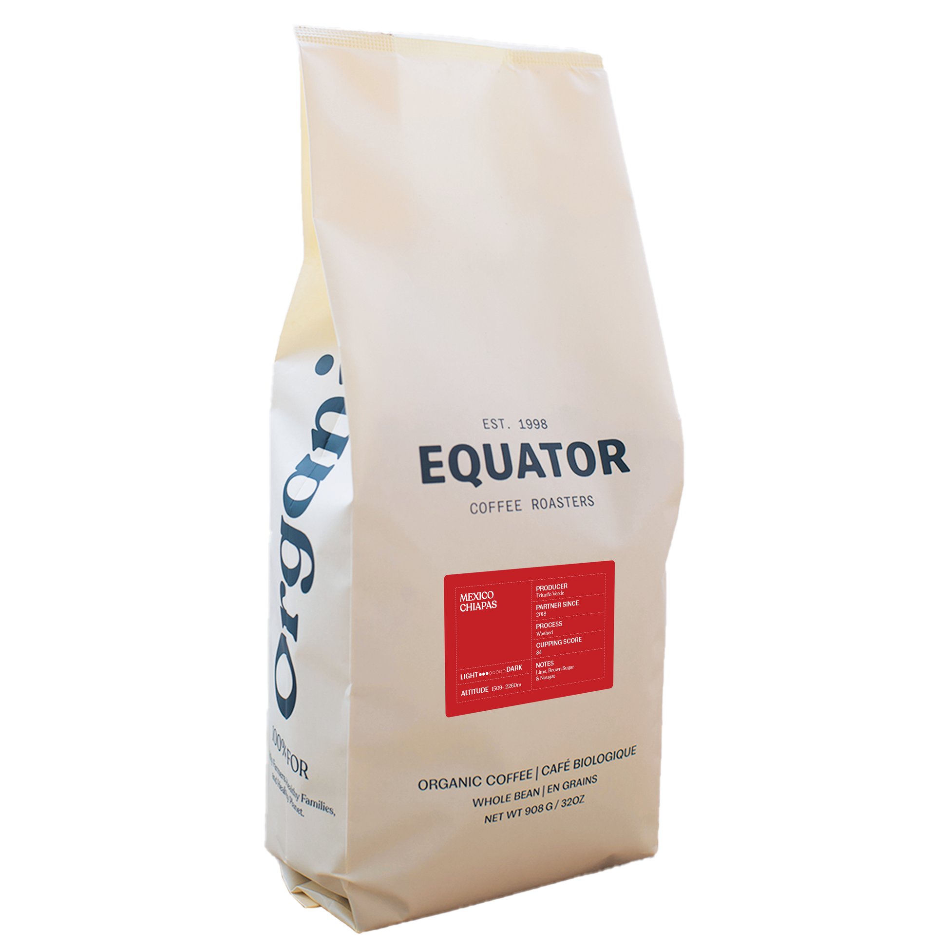 Coffee bag from Equator Coffee Roasters of Mexico Chiapas