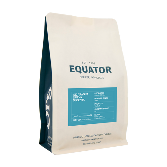 340g bag of Nicaragua Nueva Segovia coffee beans.