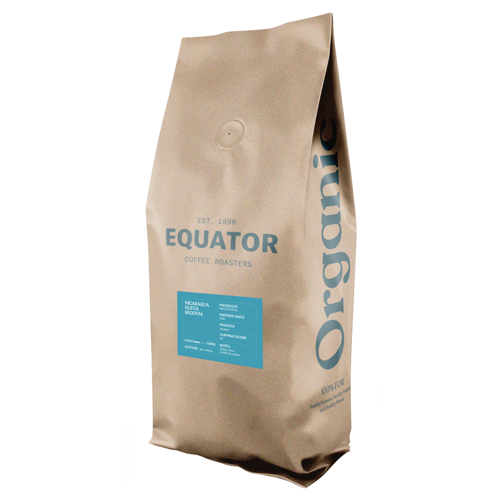 5lb bag of Nicaragua Nueva Segovia coffee beans.