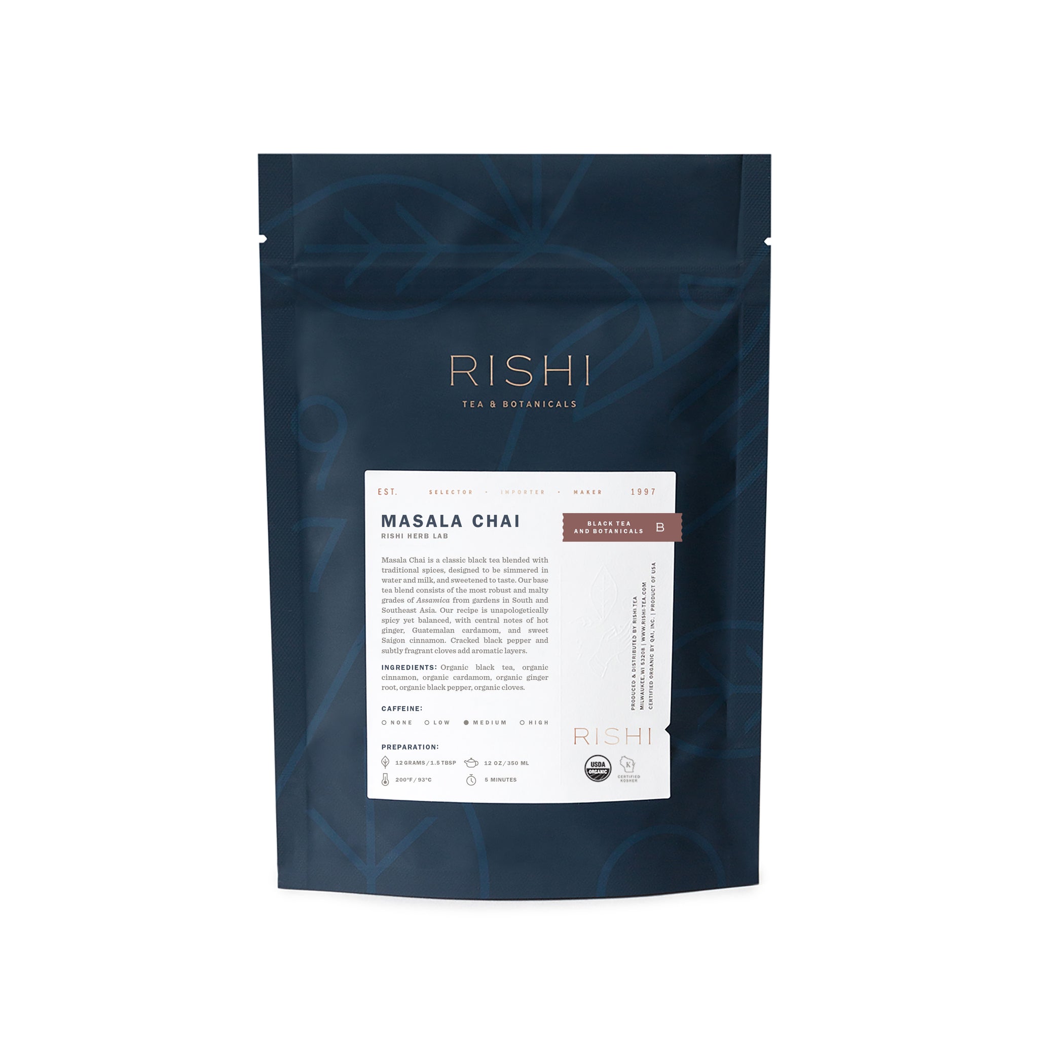 Rishi Organic Masala Chai Loose Leaf Tea - 1lb