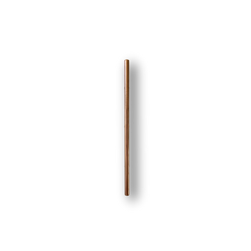 Rose gold metal straw.