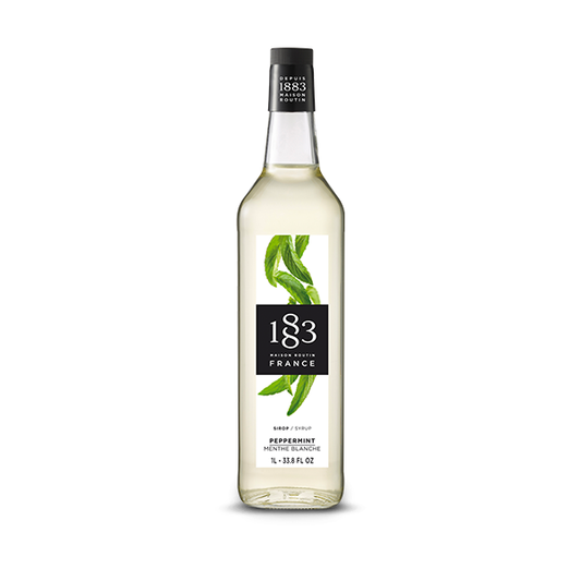 1883 Peppermint syrup in a 1L bottle.