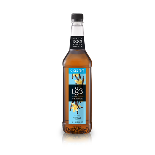 1883 1L bottle of Sugar-Free Vanilla syrup.