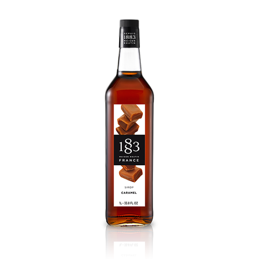 1L bottle of 1883 Caramel syrup.