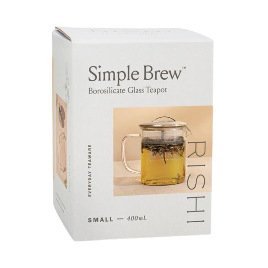 Boxed Simple Brew small glass teapot