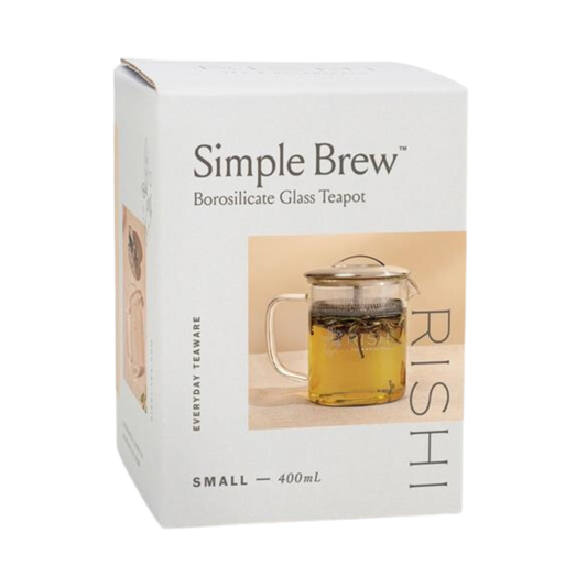 Boxed Simple Brew small glass teapot