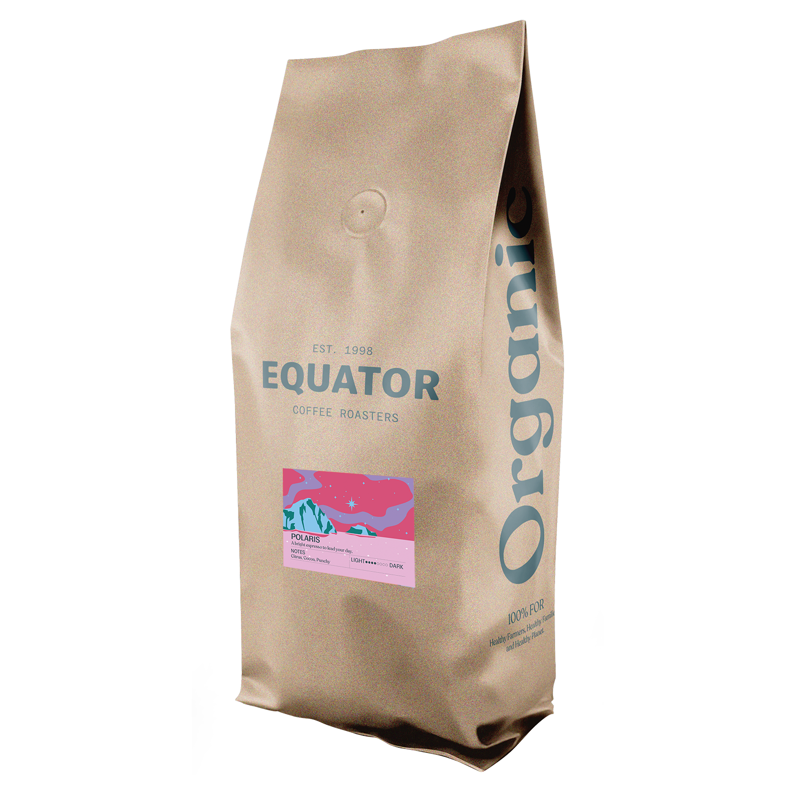 Equator Coffee Roaster's Polaris Espresso beans in a 5lb or 2.27kg bag.