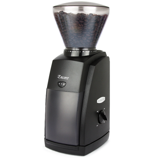 Baratza Encore coffee grinder in black.