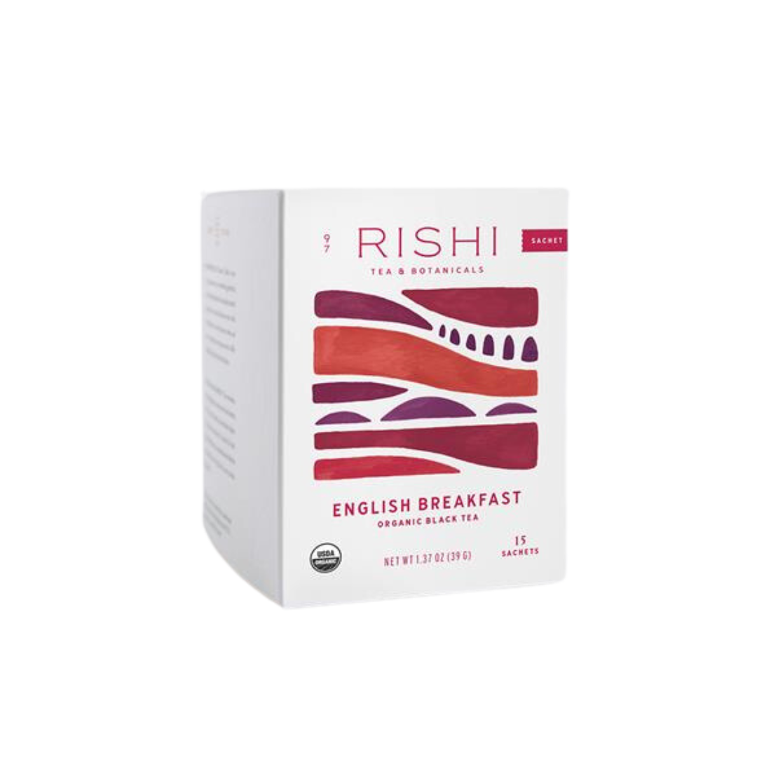 Box of organic English Breakfast tea by Rishi