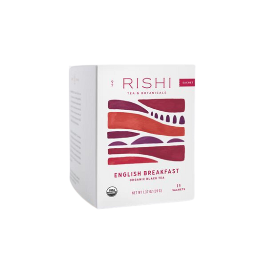 Box of organic English Breakfast tea by Rishi