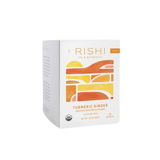 Box of Rishi Organic Turmeric Ginger tea