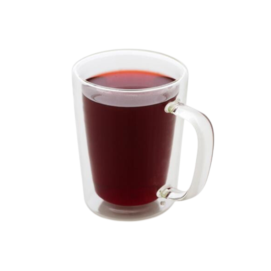Double walled glass mug from Rishi Tea