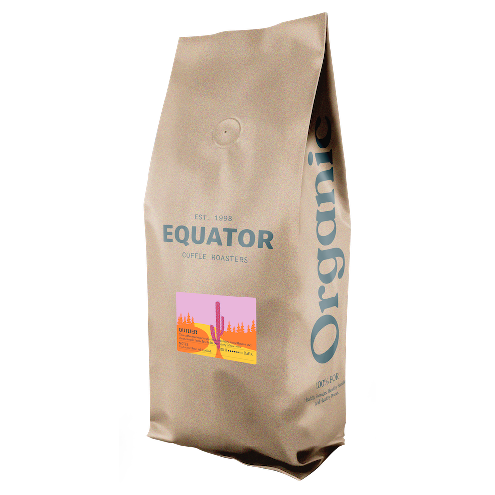 5lb or 2.27kg bag of Outlier organic, fair trade coffee.